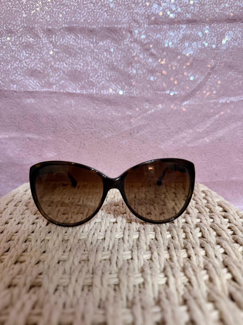 CHANEL Women’s Tortoiseshell Cat-Eye Sunglasses with Brown Gradient Lenses